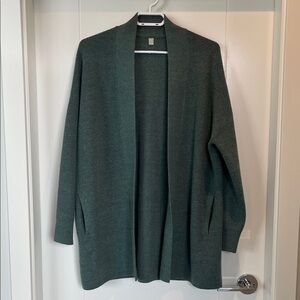 lululemon athletica Green cable knit Cardigan